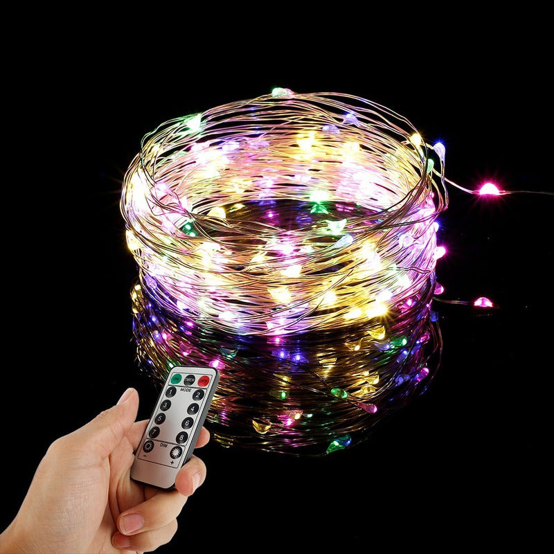 Tira Luces Decorativas Multicolor Usb 100 Led 10m Control