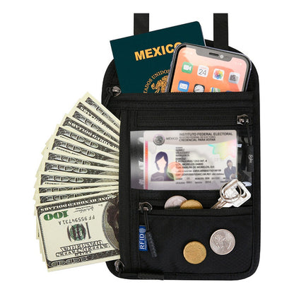 Soku Cartera Billetera Viaje Pasaporte Antirrobo Gafete