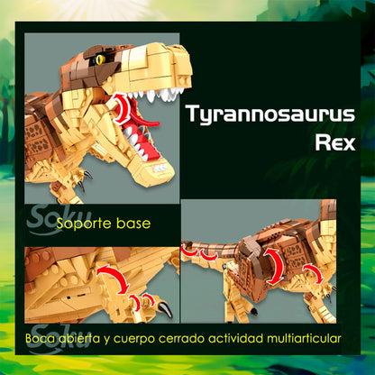 Soku Tiranosaurio Rex Bloques Articulado Dino Pro Grande
