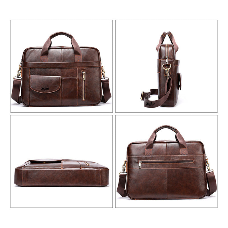 Portafolio Para Mac Laptop Pro Piel Genuina Calidad Soku