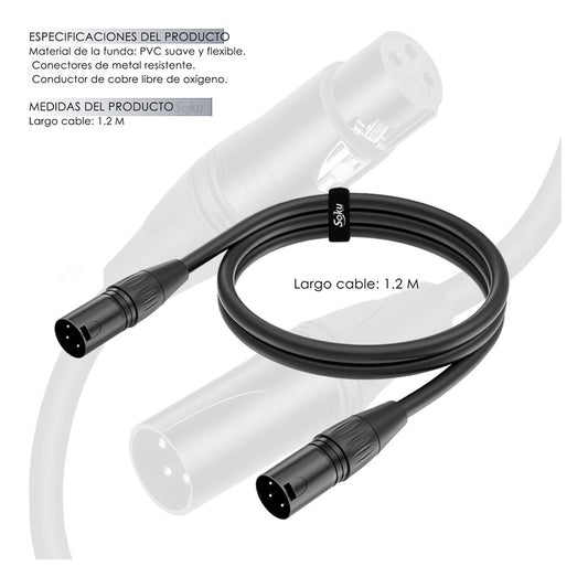 Cable Audio Profesional Xlr Macho A Hembra Para Canon Hifi