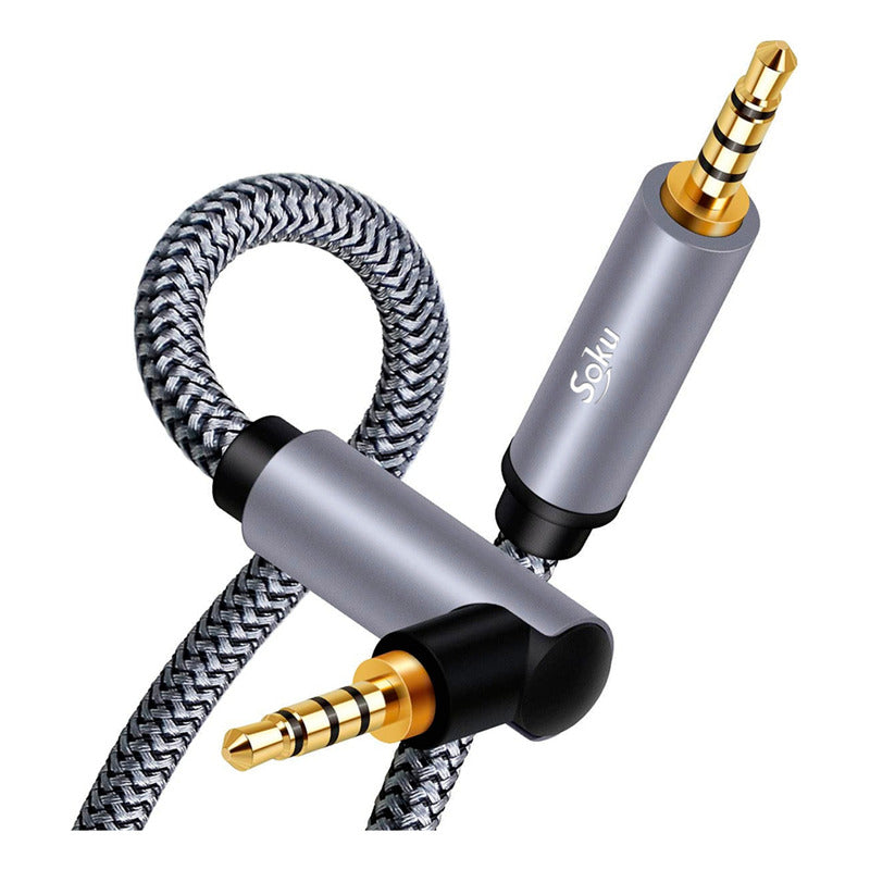 Cable Auxiliar Estéreo 3.5 Mm Trrs 4 Polos 1.5 M Micrófono
