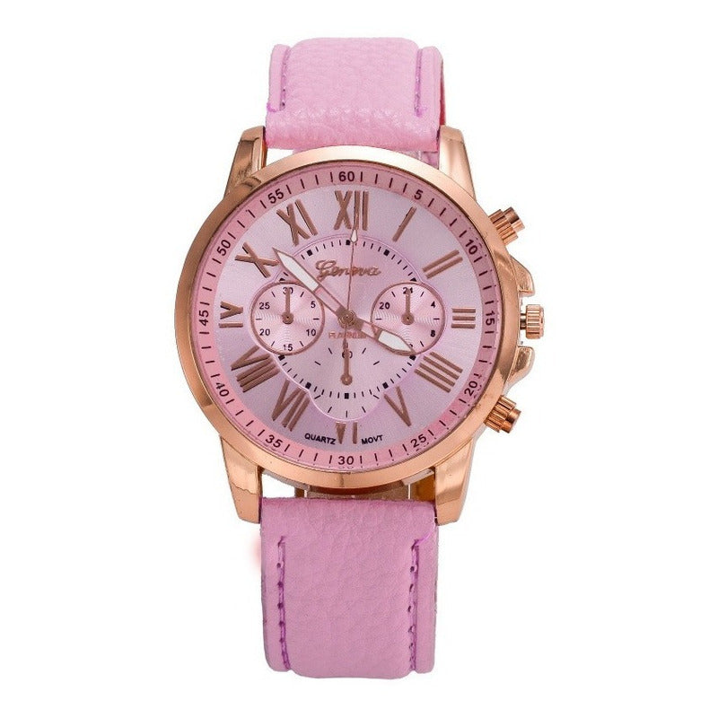 Reloj Geneva Mayoreo Piel Vinil Moda Dama Proveedor Msi