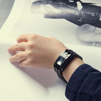 2 Relojes Pareja Duo Led Binario Acero Inoxidable Cotra Agua