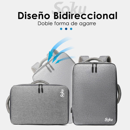 Soku Mochila  Premium Contra Agua  Minimalista Para Laptop