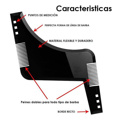 2x Plantillas Para Barba Peine  Herramienta Moldeado Calidad