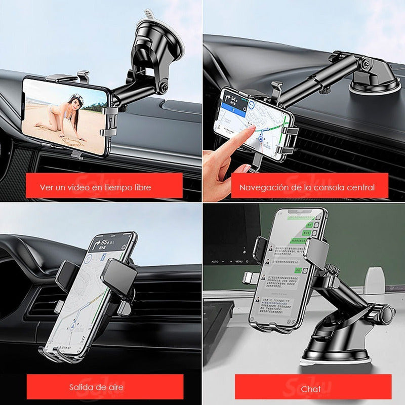 Soporte Brazo Firme Universal Porta Celular Auto 2 En 1