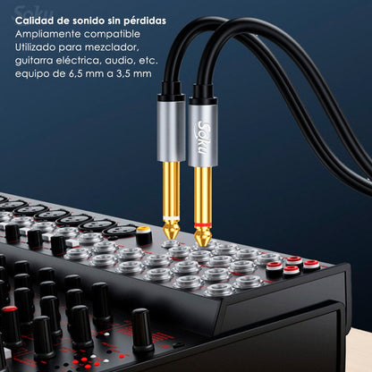 Soku Cable Estandard Jack 3.5mm Macho A 6.35mm Doble Macho