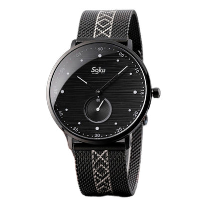 Reloj Acero Malla Inoxidable Cronometro Real Contra Agua Sk
