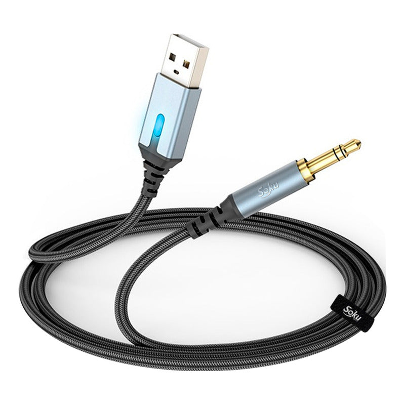 Transmisor Bluetooth A Cable Auxiliar 3.5mm Usb Hifi Mic Pro