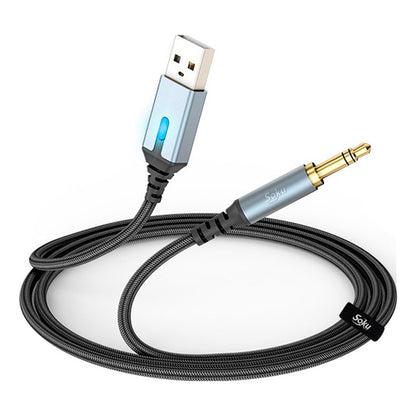 Transmisor Bluetooth A Cable Auxiliar 3.5mm Usb Hifi Mic Pro