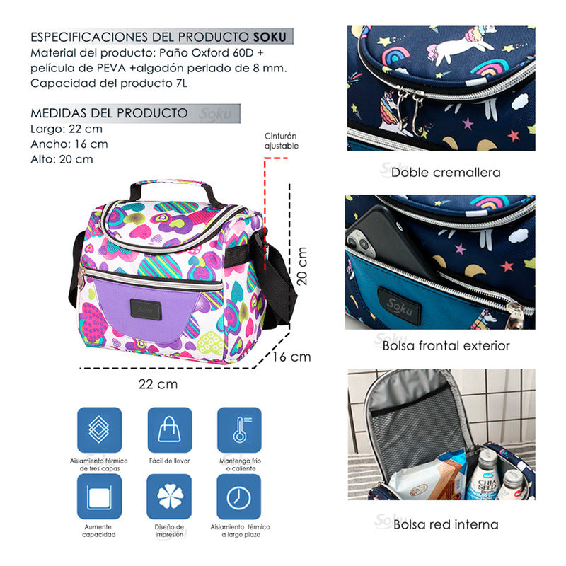 Soku Lonchera Infantil Triple Protección Extra Durable