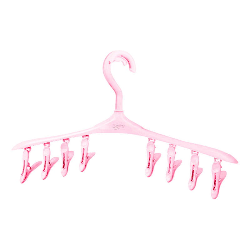 Gancho De Ropa Multifuncional Percha Con 8 Clips Organizador