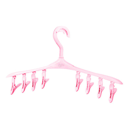 Gancho De Ropa Multifuncional Percha Con 8 Clips Organizador