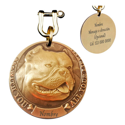 Placa Perro Personalizada Identificación Razas Inoxidable