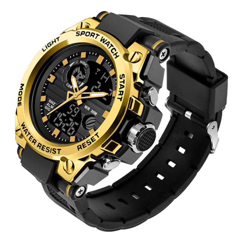 Reloj Digital Led Uso Rudo Shock Elegante Contra Agua Sd