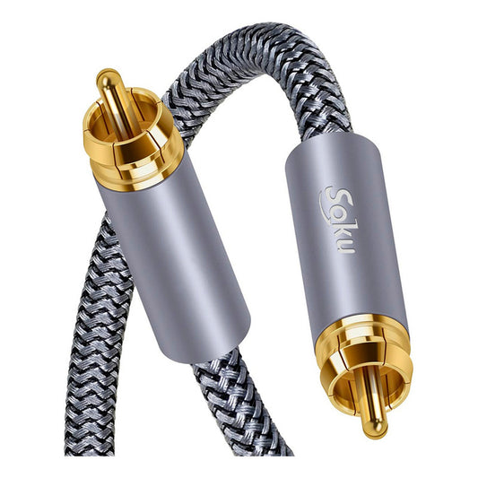 Soku Cable Audio Coaxial Rca A Rca Blindado Video Av Hifi
