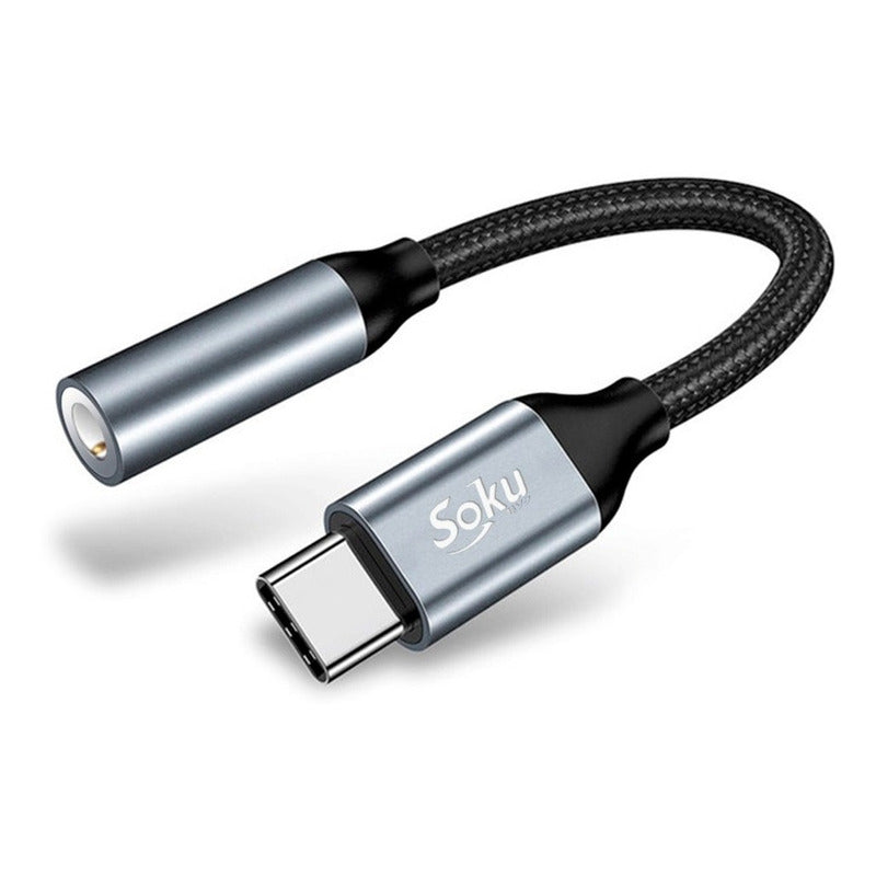 Adaptador Usb 3.1 Tipo-c A Auxiliar 3.5 Audifono Micrófono