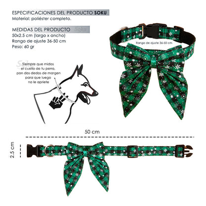 Soku Perro Pañoleta Moño Regalo Fiestas Hipoalergénico