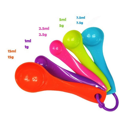 Cucharas Tazas Medidoras Set De 5 Piezas Repostería Cocina