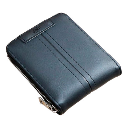 Cartera Billetera Cierre Monedero Hombre Antirrobo Rfid