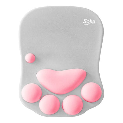 Tapete Raton Huella 3d Gato Antideslizante Gel Ortopedico