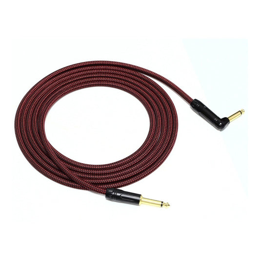 Cable Guitarra Estereo Ts Jack 6.35 2 Macho Rudo Hifi 24k 3m
