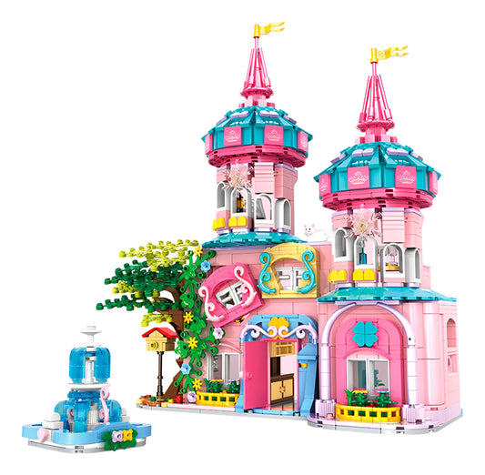 Soku Castillo Grande Torres Fuente Juguete Bloques Niñas 6+