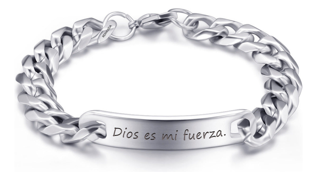 Pulsera Esclava Personalizada Mensaje Inoxidable Rexmoda
