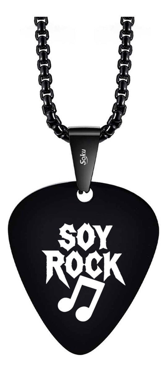 Collar Con Dije Colgante De Púa De Guitarra