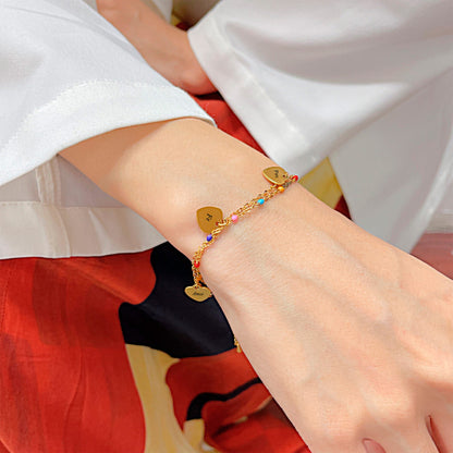Pulsera Corazón Personalizada Grabado  Acero Titanio