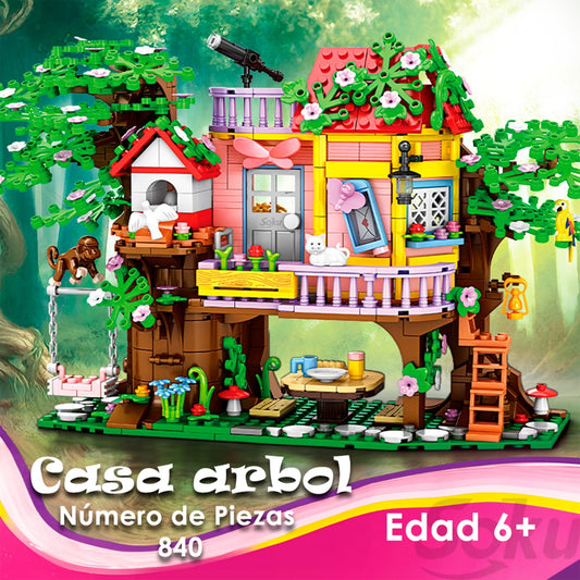Soku Casa Del Arbol Mesa Gato Telescopio Bloques Niñas 6+