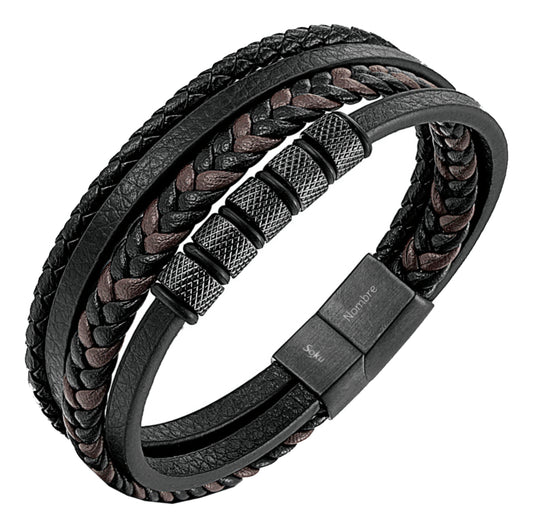 Soku Pulsera Personalizada Inoxidable Titanio Micro Piel