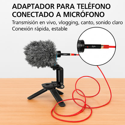 Adaptador Convertidor Trrs A Trs Micrófono Solapa Cel Pc Cam