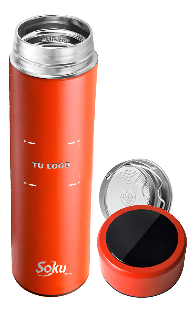 Soku Termo Personalizada Inteligente Touch Acero Inoxidable