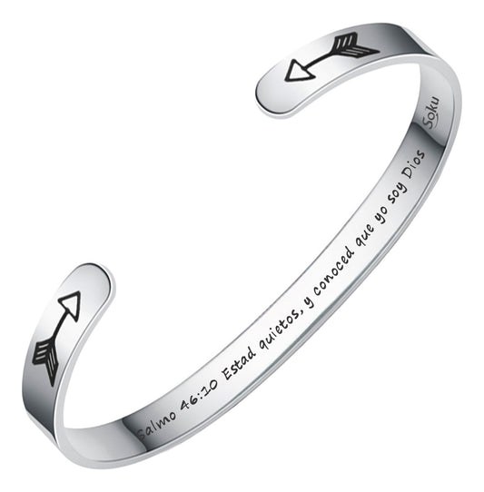 Soku Pulsera Dedicatoria Personalizada Grabado Mensaje Inoxi