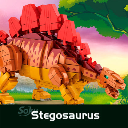 Soku Estegosaurio Articulado Niños Bloques Dino Coleccion