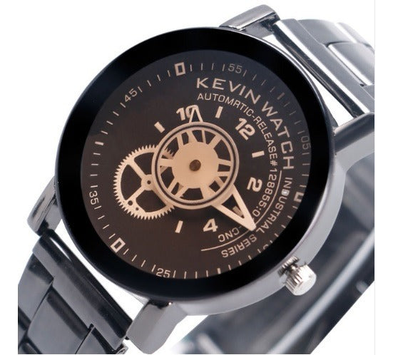 Reloj Acero Kevin Hombre Caballero Ingniero Tipo Mecanico