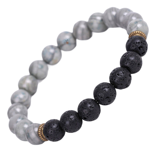 Pulsera Ajustable Lava Dual Balance Natural Yoga Moda