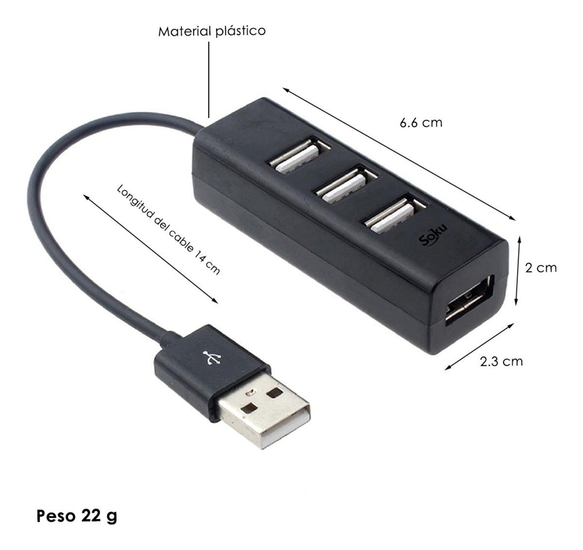 Concentrador Hub Usb 2.0 Hast  Pc/xbox