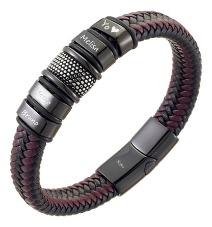 Soku Pulsera Personalizada Micro Piel Inoxidable Titanio