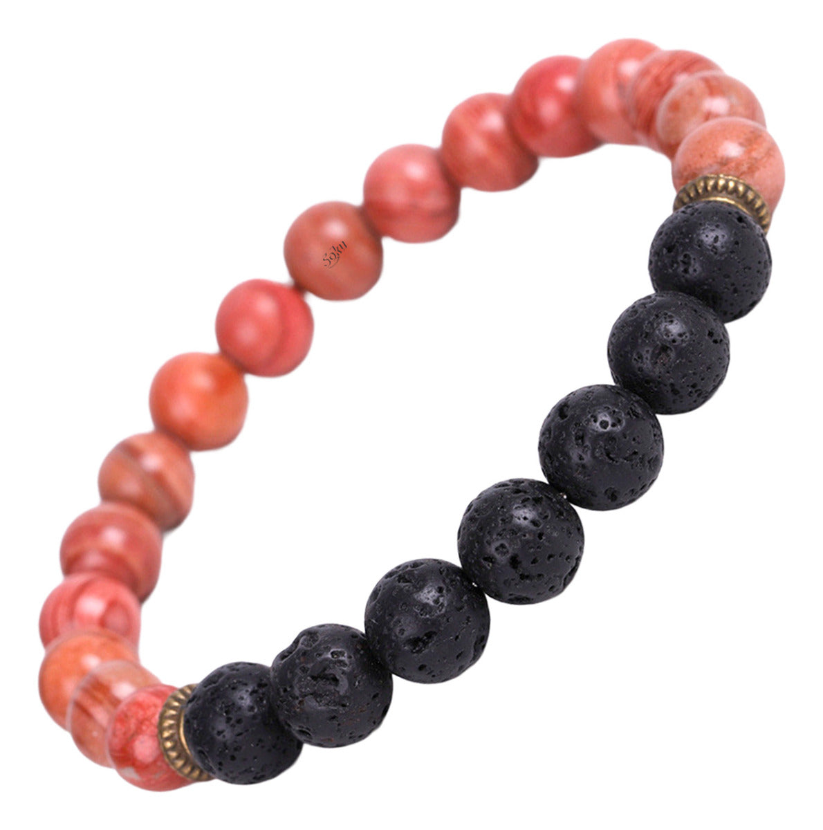 Pulsera Ajustable Lava Dual Balance Natural Yoga Moda