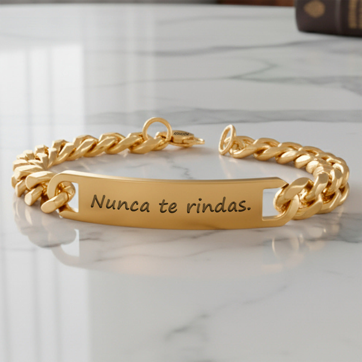 Pulsera Esclava Personalizada Mensaje Inoxidable Rexmoda