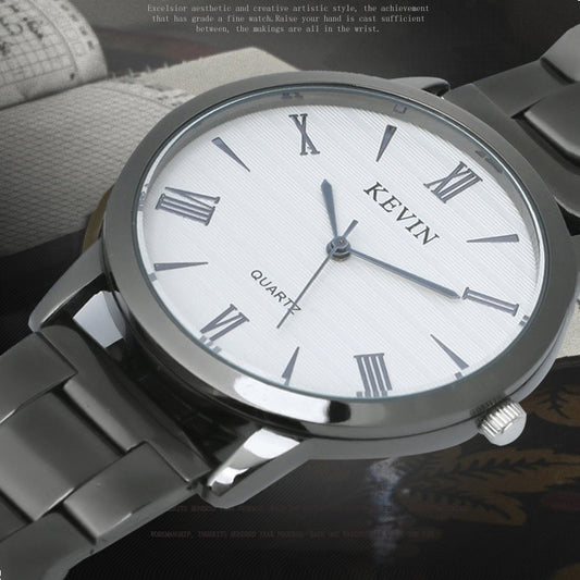 Reloj Acero Negro Marca Kevin Hombre Moda Caballero B157