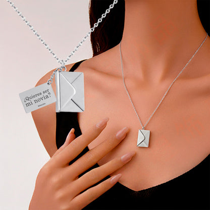 Collar Dije Sobre Mensaje Personalizado Jojeria Inoxidable