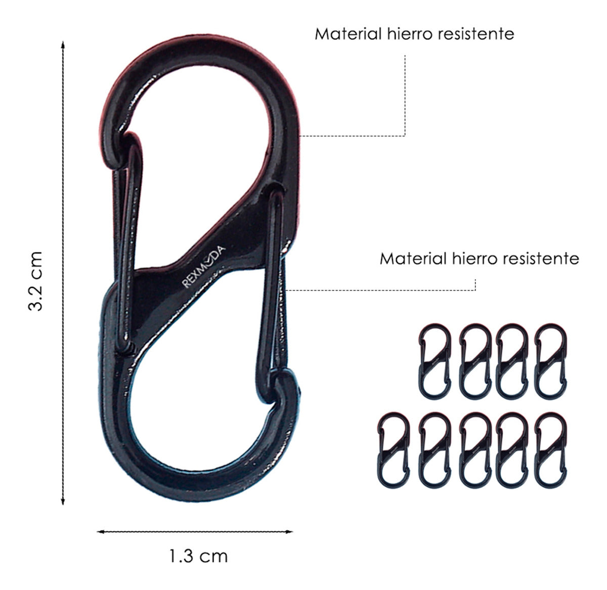 Rexmoda Hebilla De Senderismo Con Doble Hebilla En Forma S