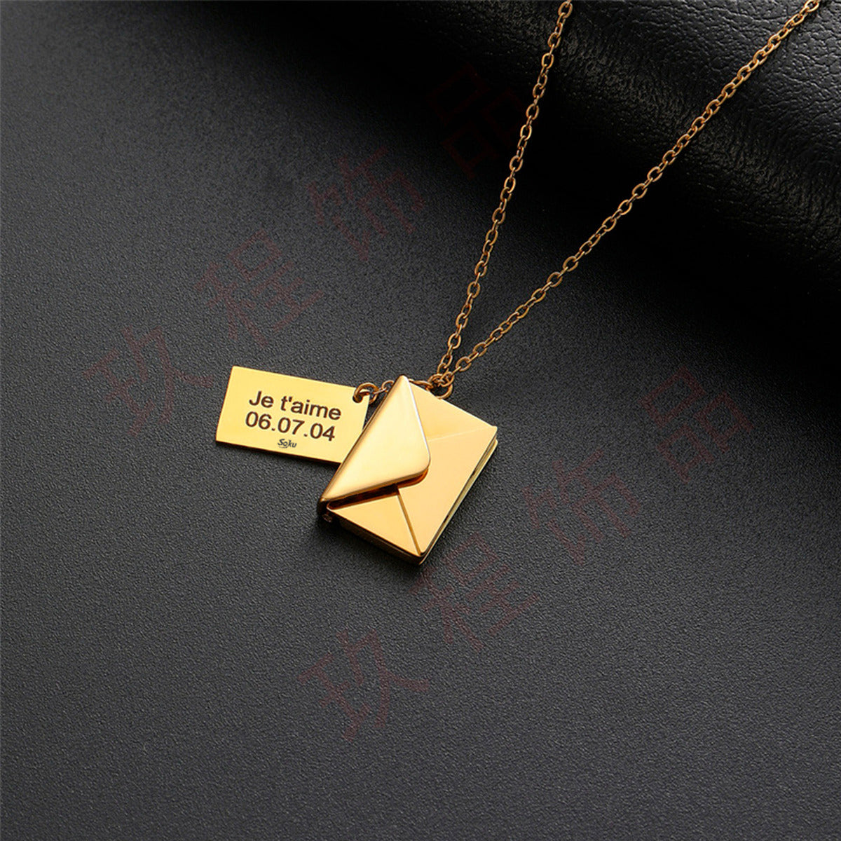 Soku Collar Dije Personalizado Mensaje Sobre Inoxidable