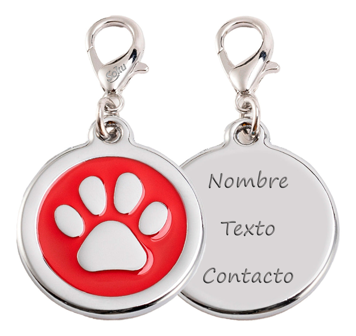 Soku Placa Personalizada Perro Gato Tag Inoxidable Premium+