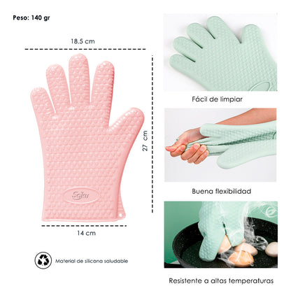 Soku Guantes Antideslizantes Silicona Horno Térmico Agarre
