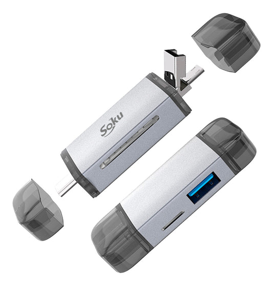 Soku Lector Tarjetas Memoria Tipo C A Usb 3.0 Ultra Rapido